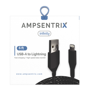 6 FT LIGHTNING TO USB TYPE A CABLE (AMPSENTRIX) (INFINITY)