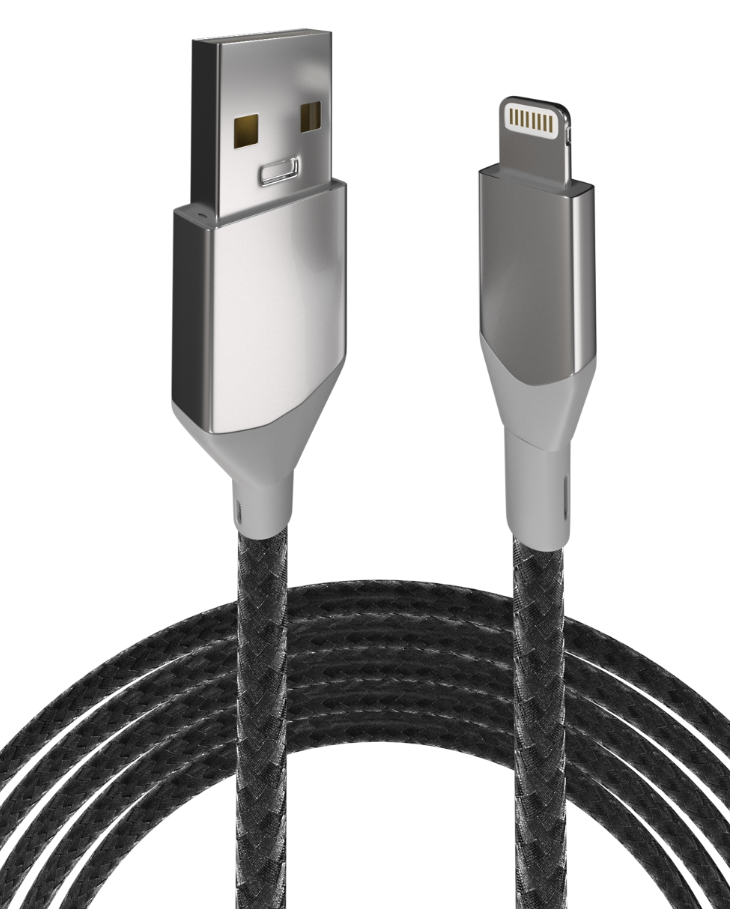 3 FT LIGHTNING TO USB TYPE A CABLE (AMPSENTRIX) (INFINITY)