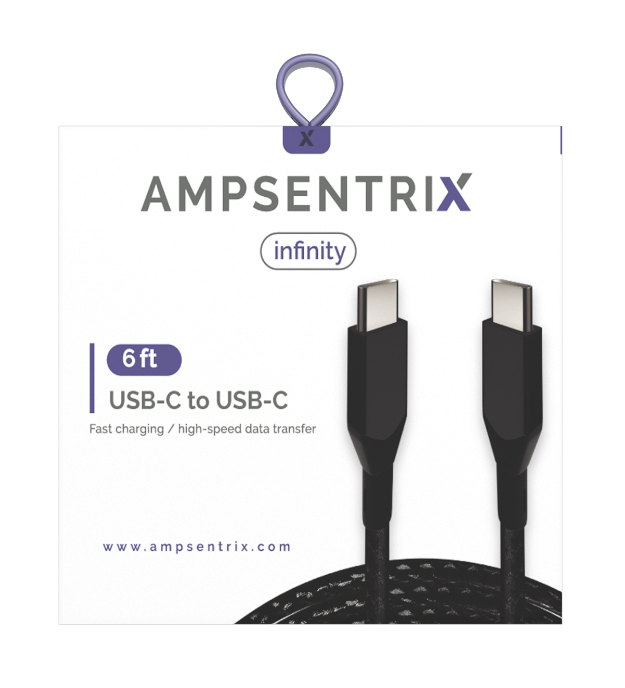 
            
                Load image into Gallery viewer, 6 FT USB TYPE C TO USB TYPE C CABLE (AMPSENTRIX) (INFINITY)
            
        